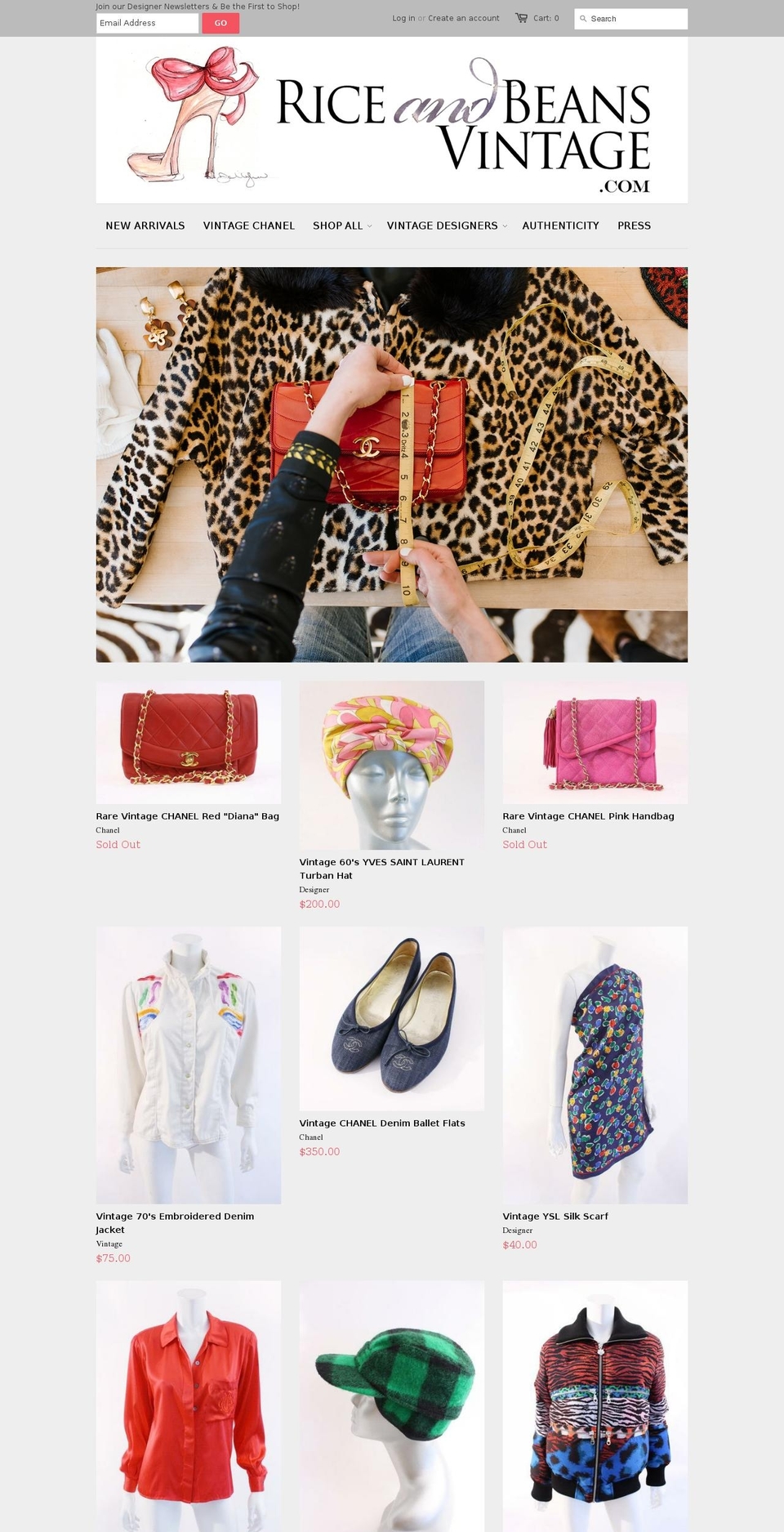 affordableluxuryvintage.com shopify website screenshot