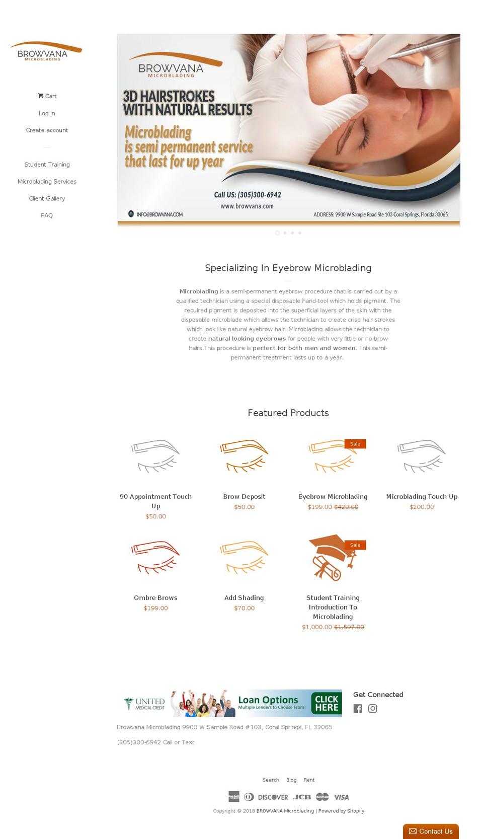 affordablemicroblading.com — Shopify storefront screenshot