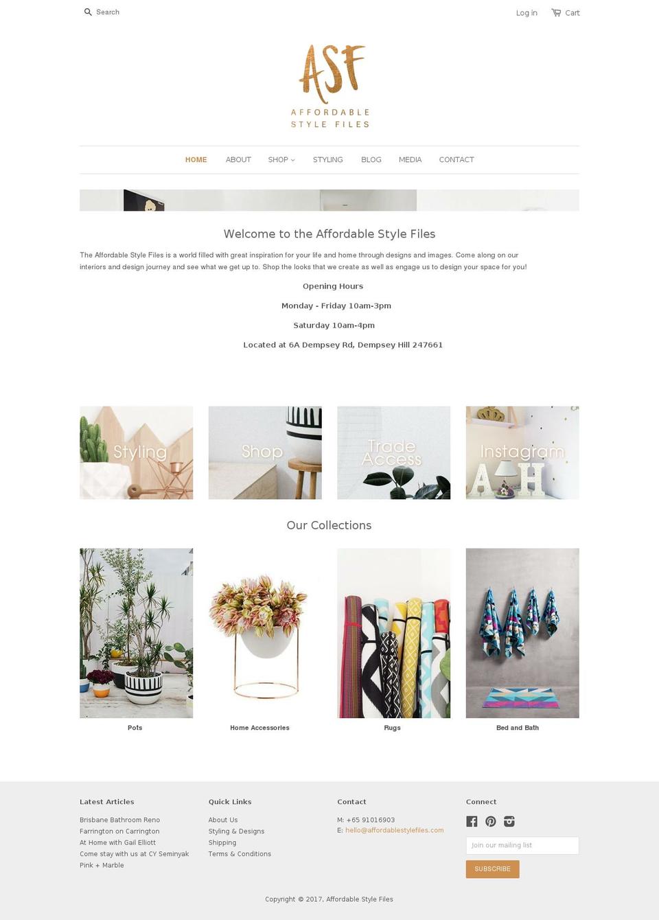 affordablestylefiles.com shopify website screenshot