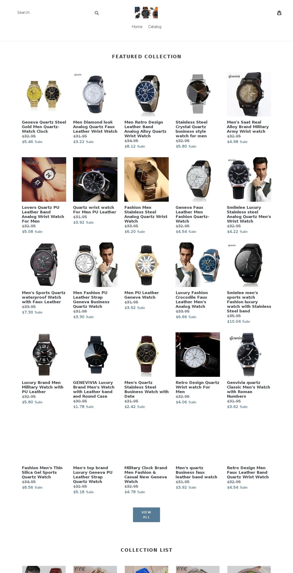 Current Shopify theme site example affordablewristwatch.com