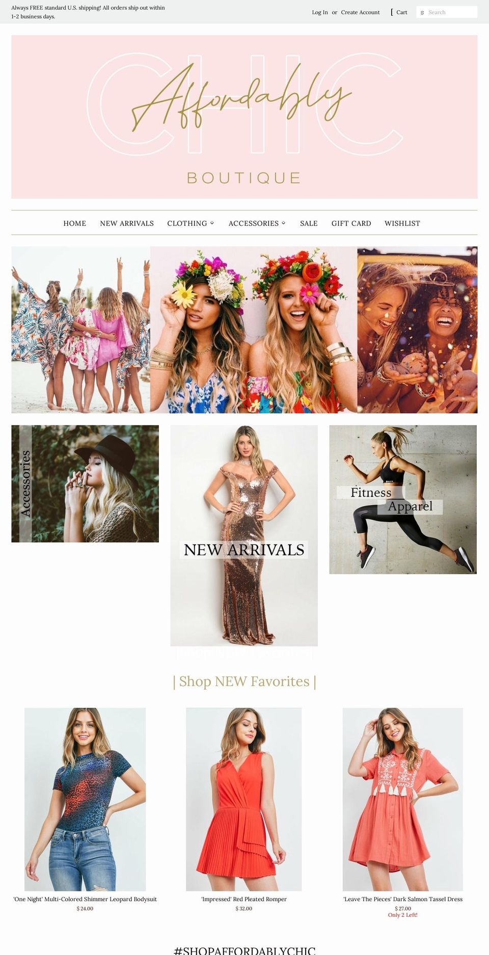 affordablychic.com shopify website screenshot