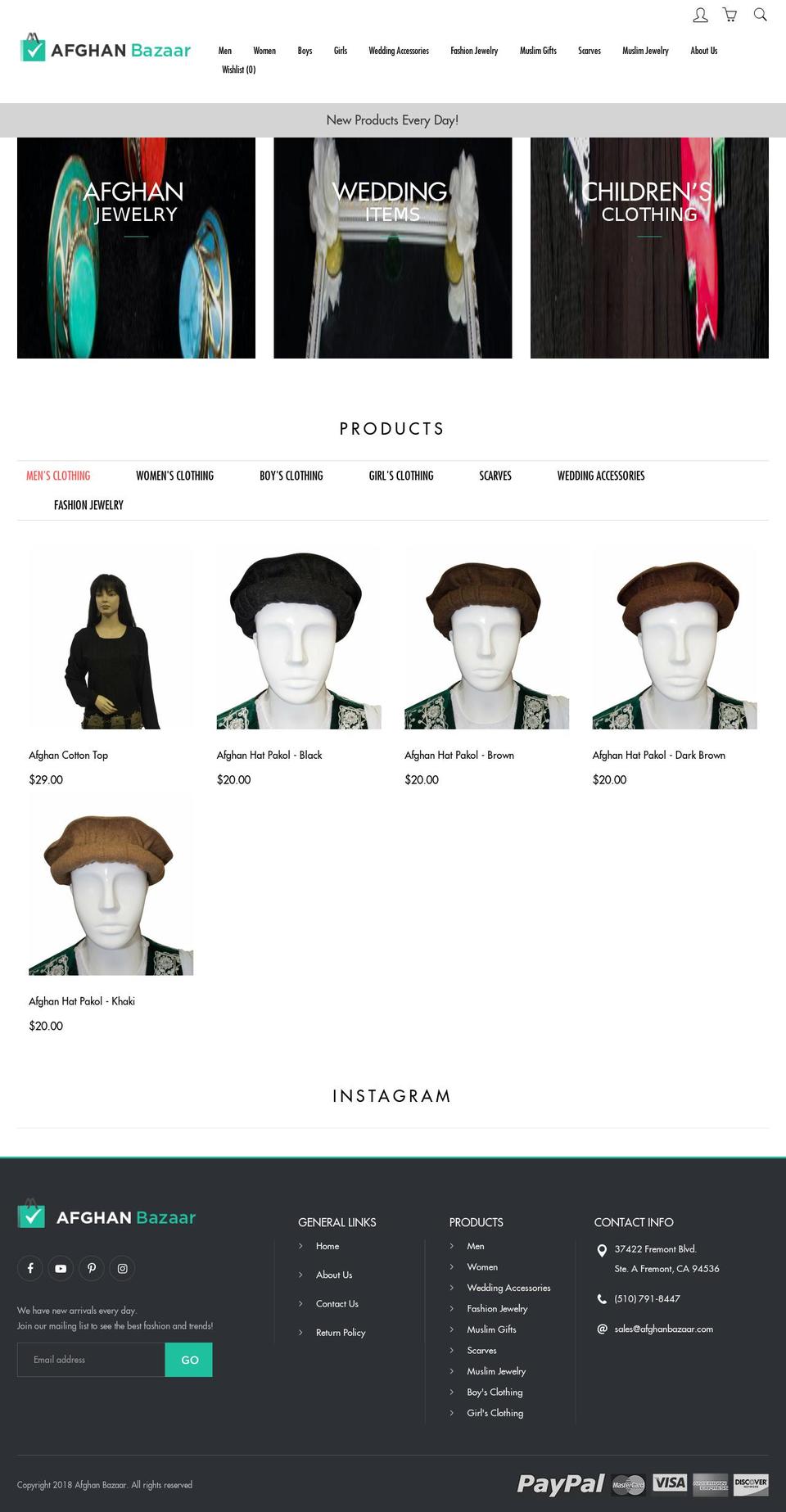 afgbazaar.com shopify website screenshot