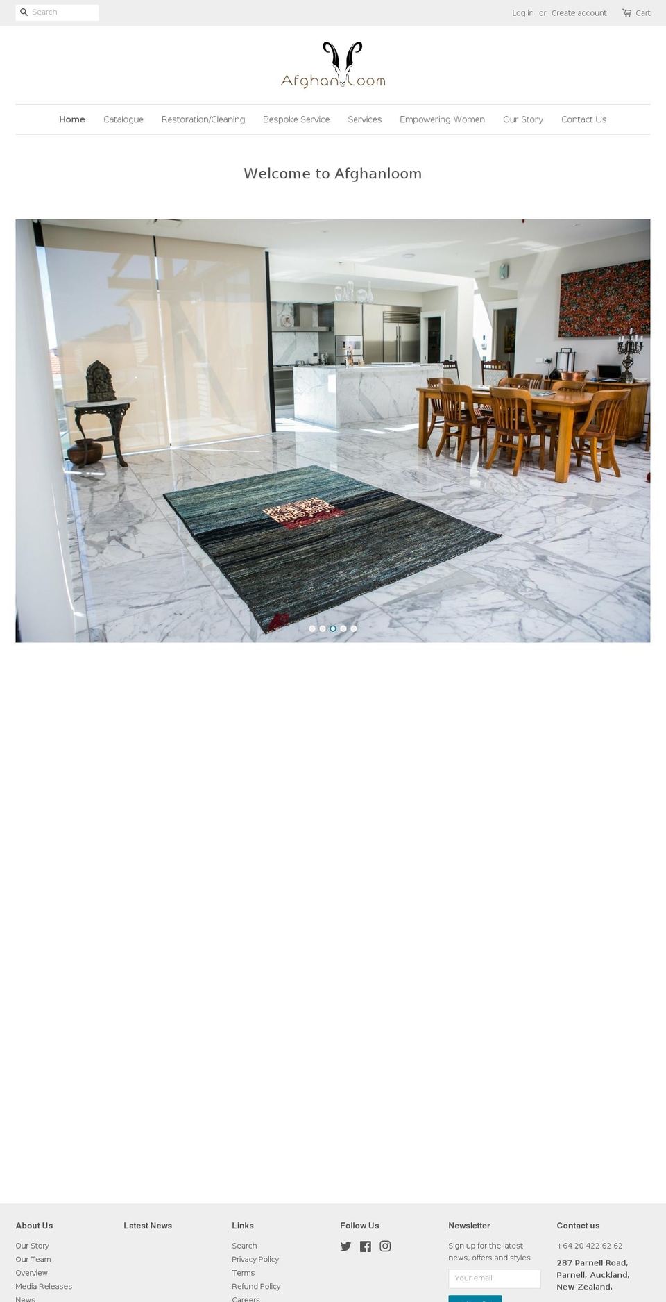 afghanloom.com — Shopify storefront screenshot