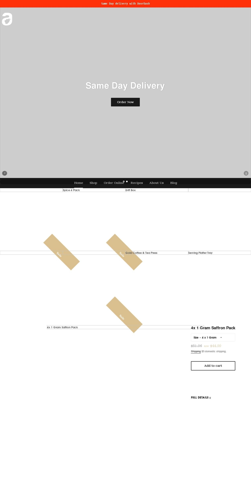 afghansaffronco.com shopify website screenshot
