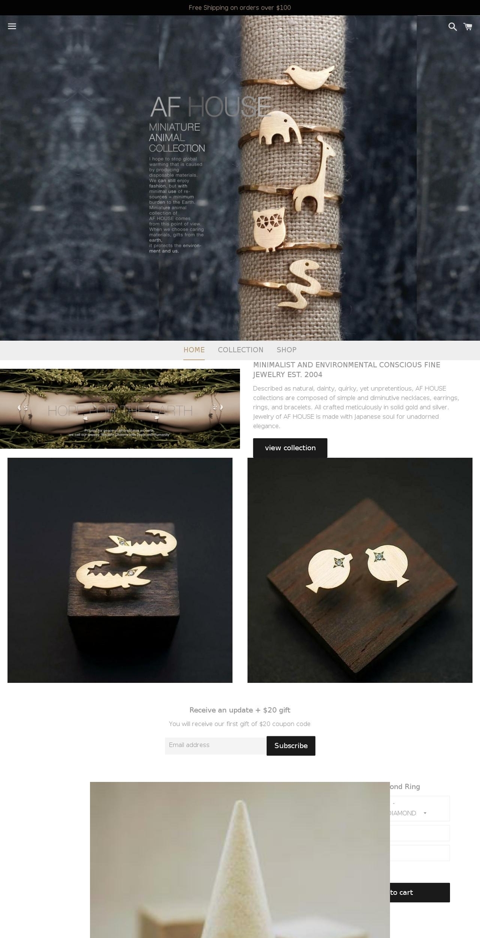 afhouse.biz shopify website screenshot