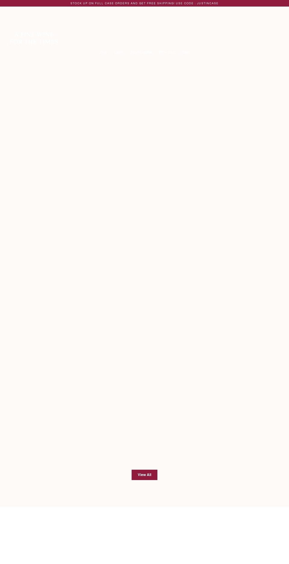 afinewineforthetimes.com shopify website screenshot