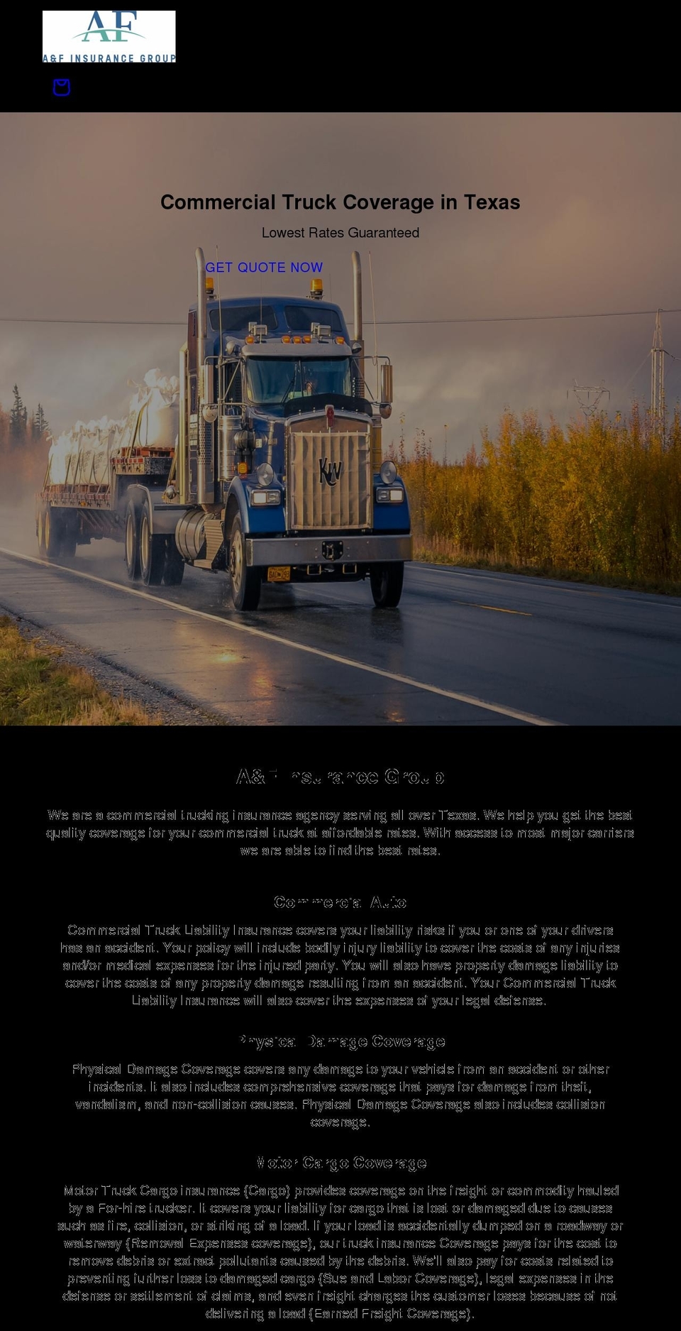 afinsuregroup.com shopify website screenshot