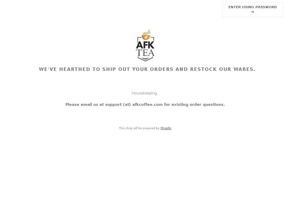 afktea.com — Shopify storefront screenshot