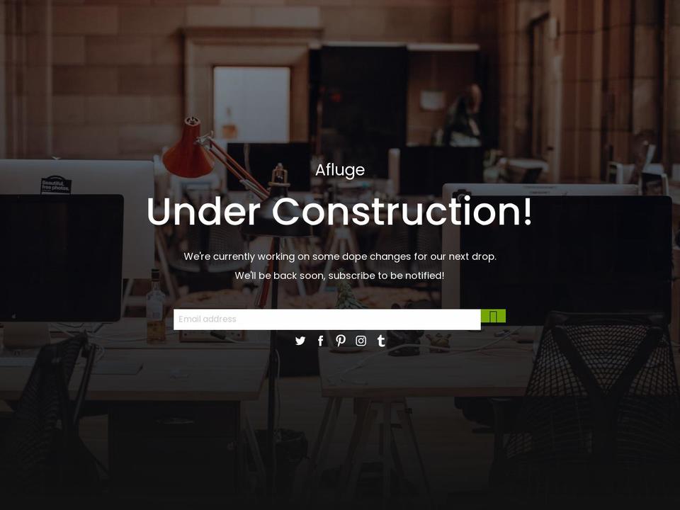 afluge.com shopify website screenshot