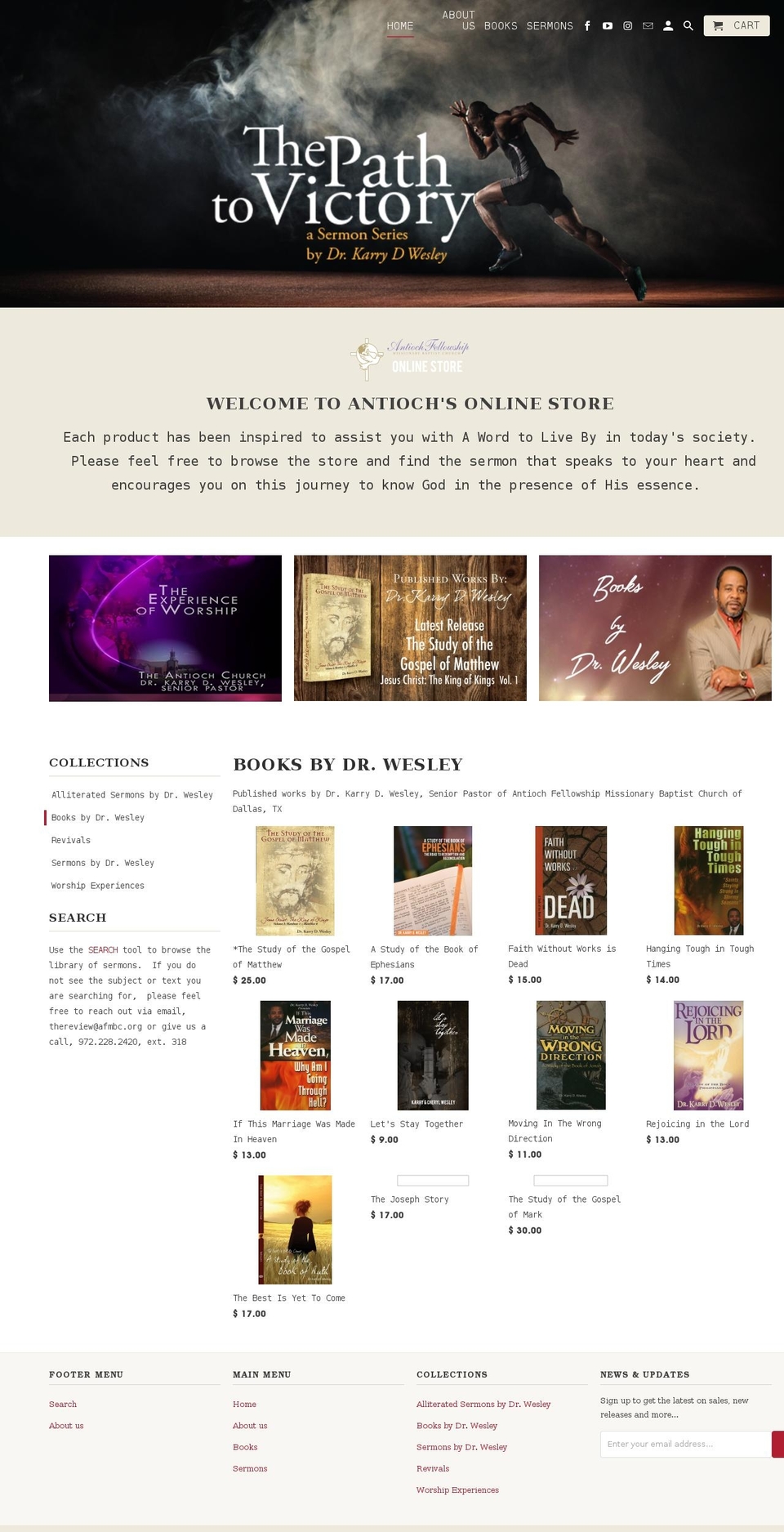 afmbcstore.org shopify website screenshot