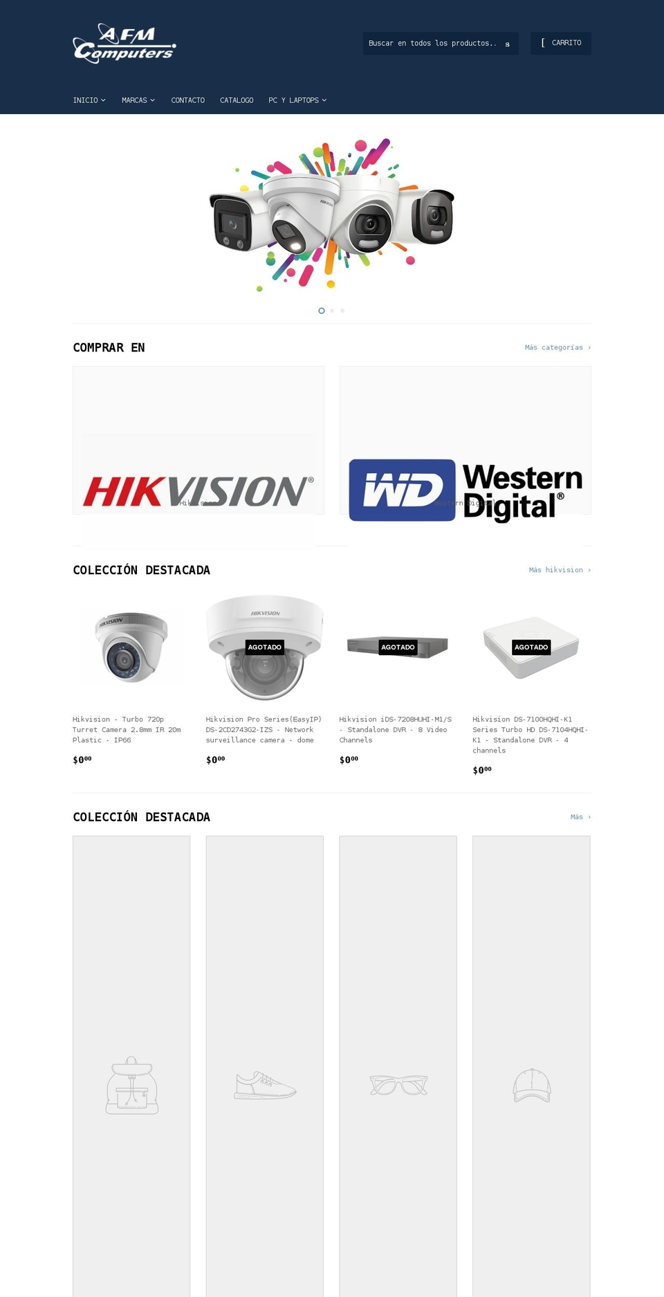 afmcomputers.com — Shopify storefront screenshot