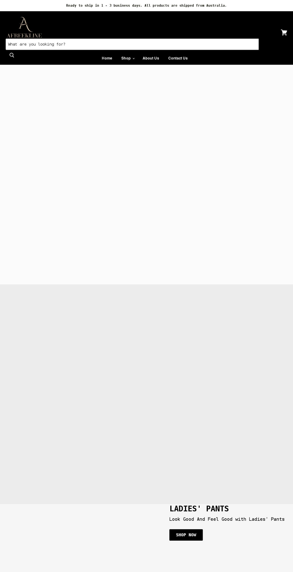 afreekline.com shopify website screenshot