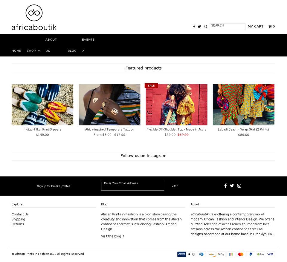 africaboutik.us shopify website screenshot