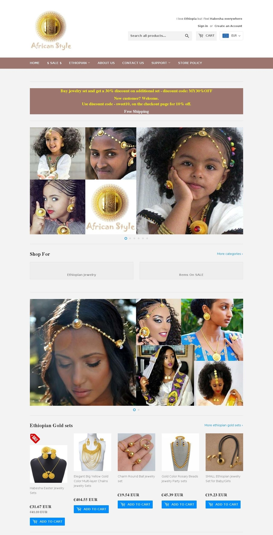 african-style-jewelry.com shopify website screenshot