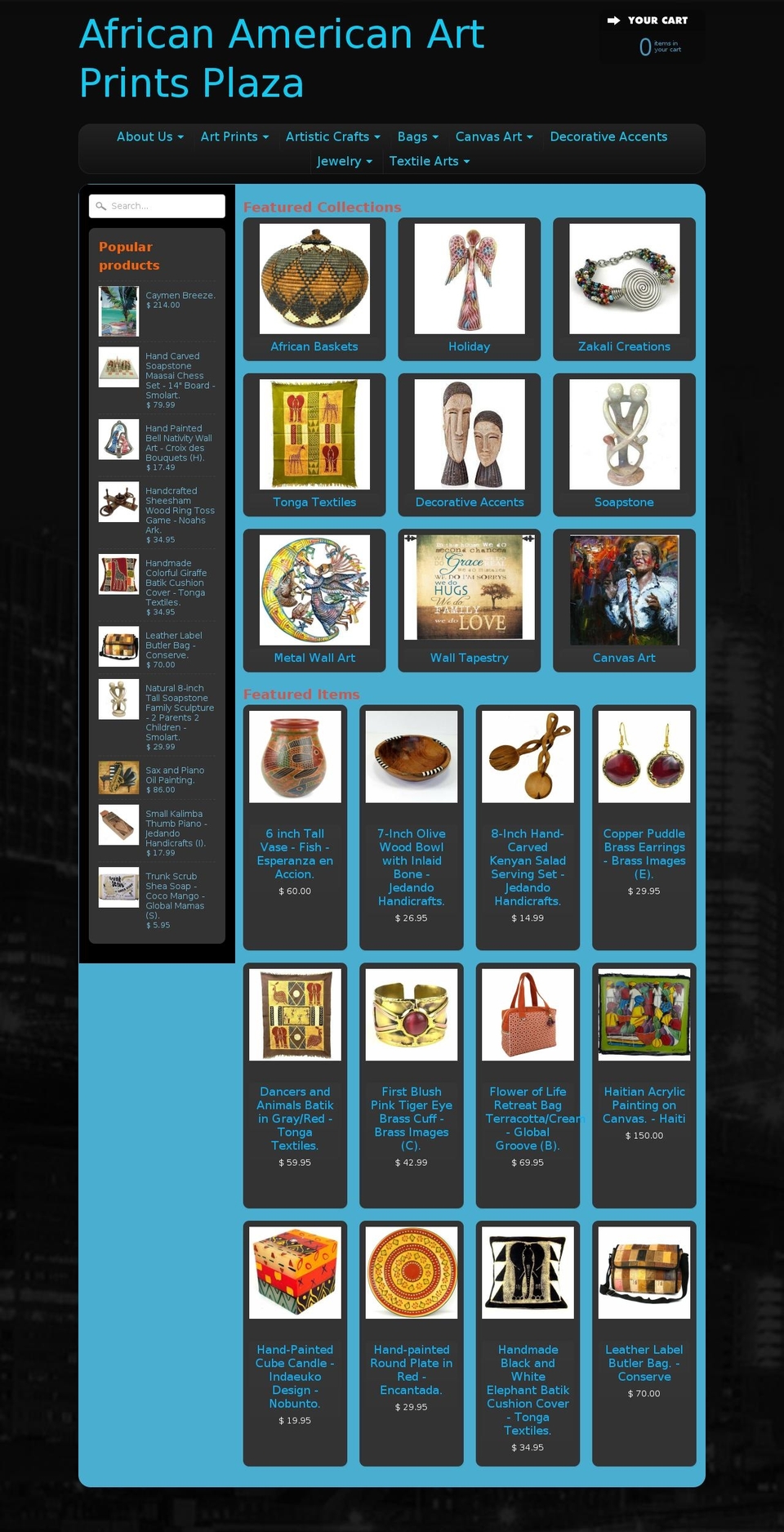 africanamericanartprintsplaza.com shopify website screenshot