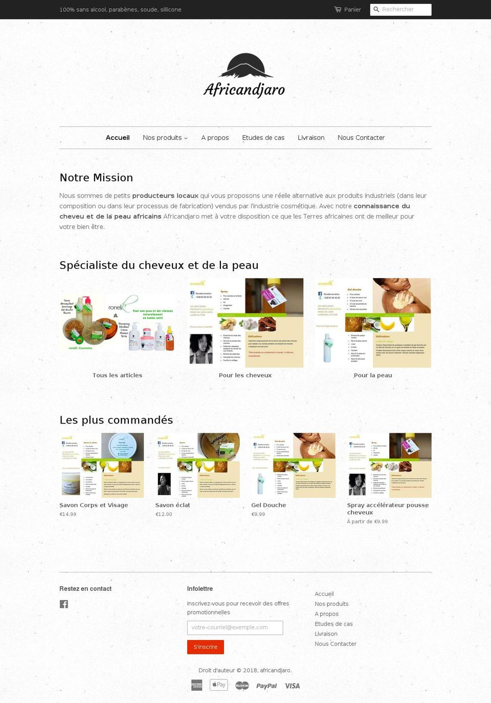 africandjaro.com — Shopify storefront screenshot