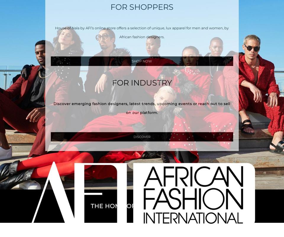 africanfashioninternational.com shopify website screenshot