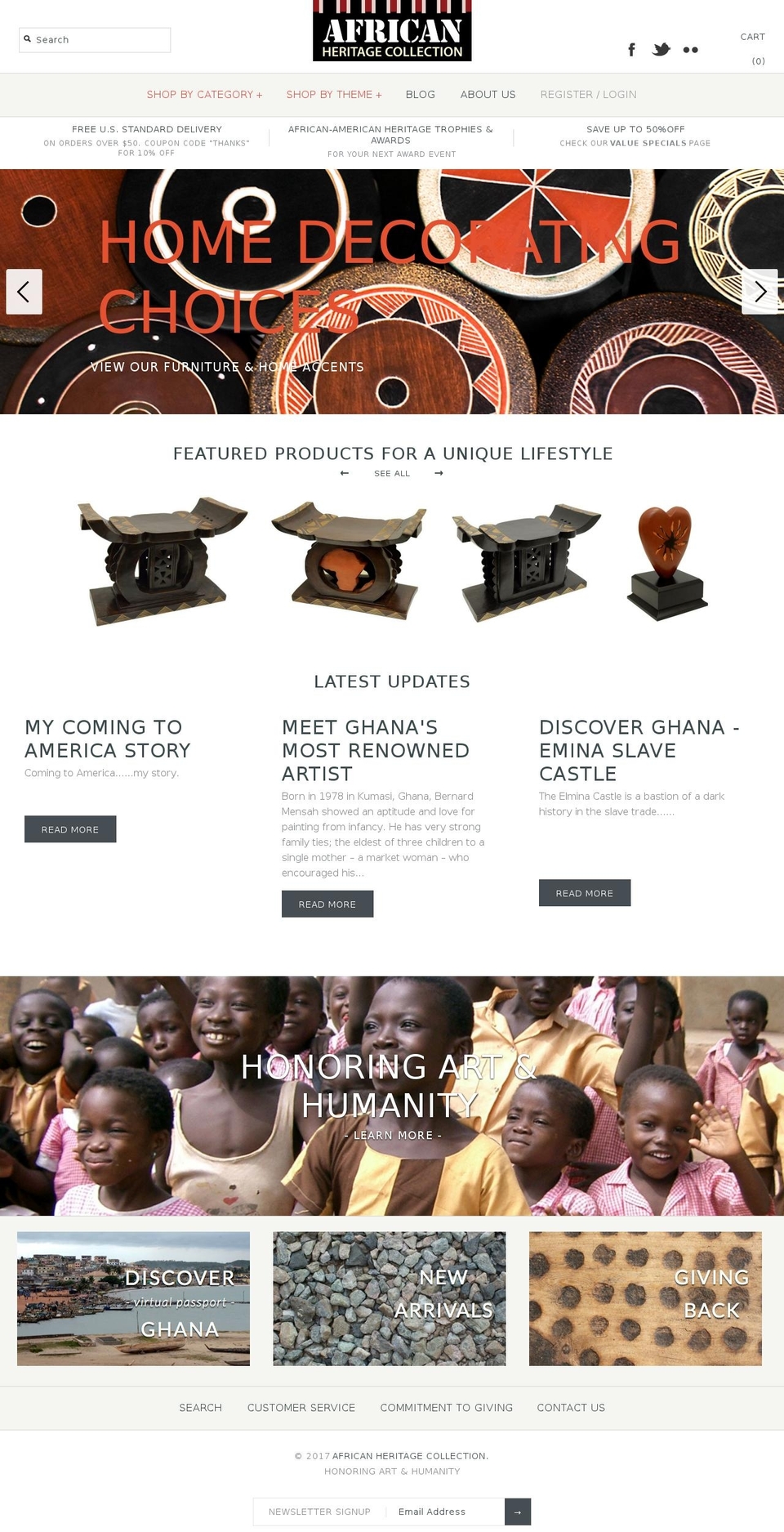 africanheritagecollection.com shopify website screenshot