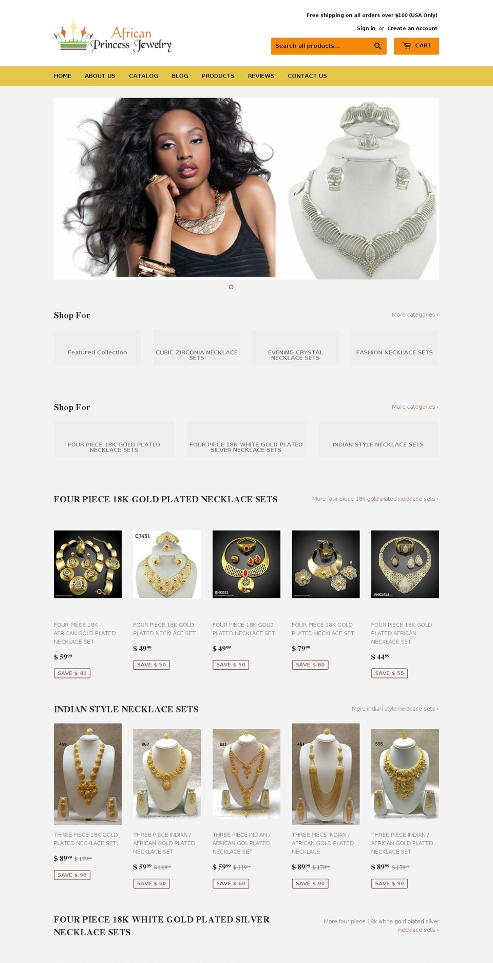 africanprincessjewelry.info shopify website screenshot