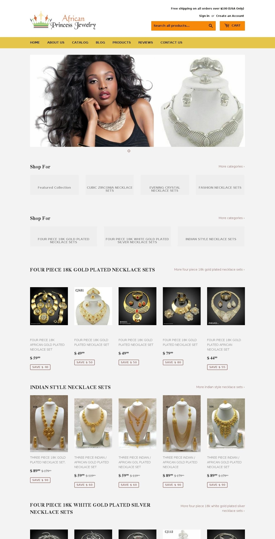 africanprincessjewelry.net shopify website screenshot
