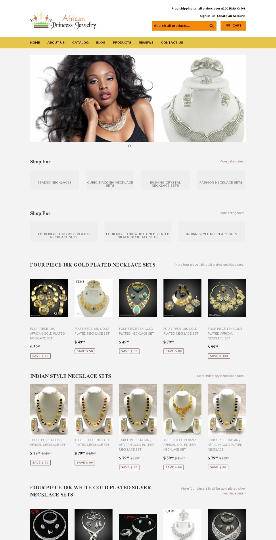 africanprincessjewelry.org shopify website screenshot