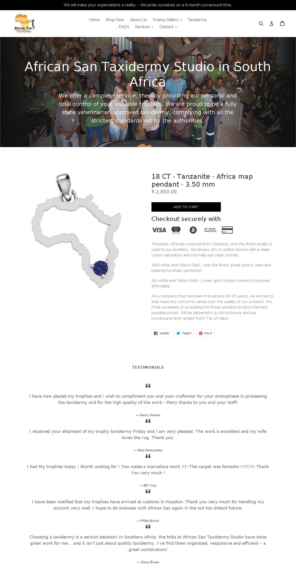 africansan.com — Shopify storefront screenshot