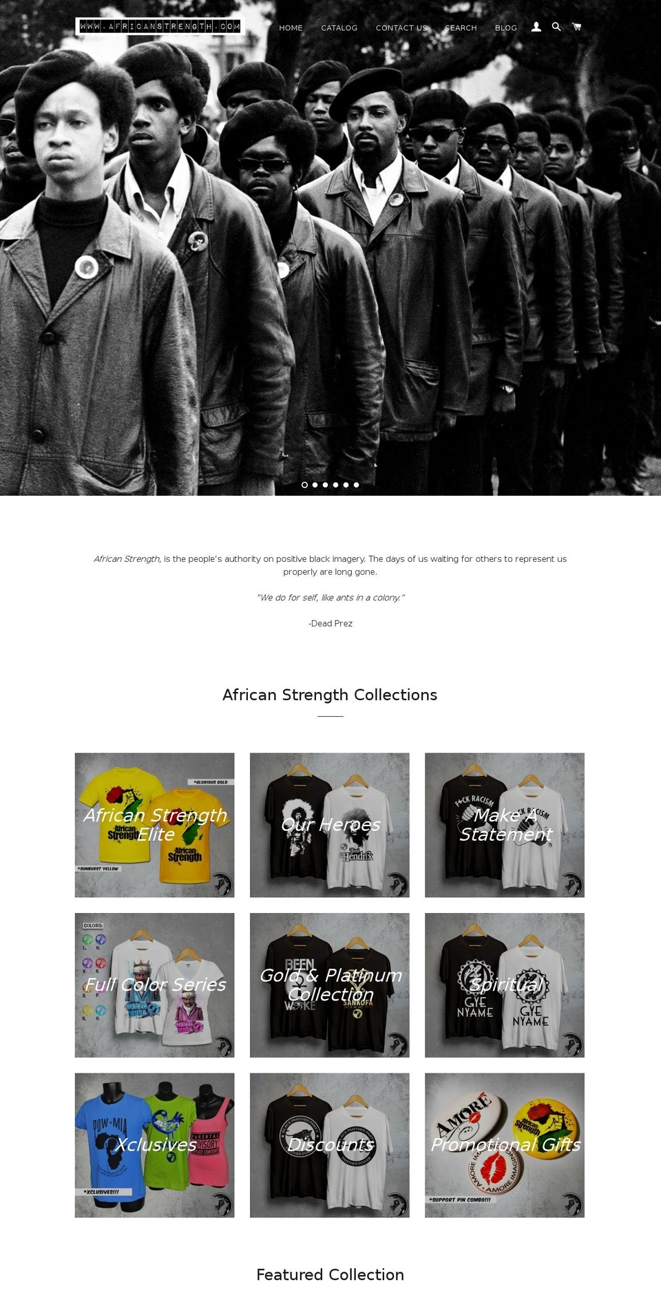 africanstrength.com shopify website screenshot