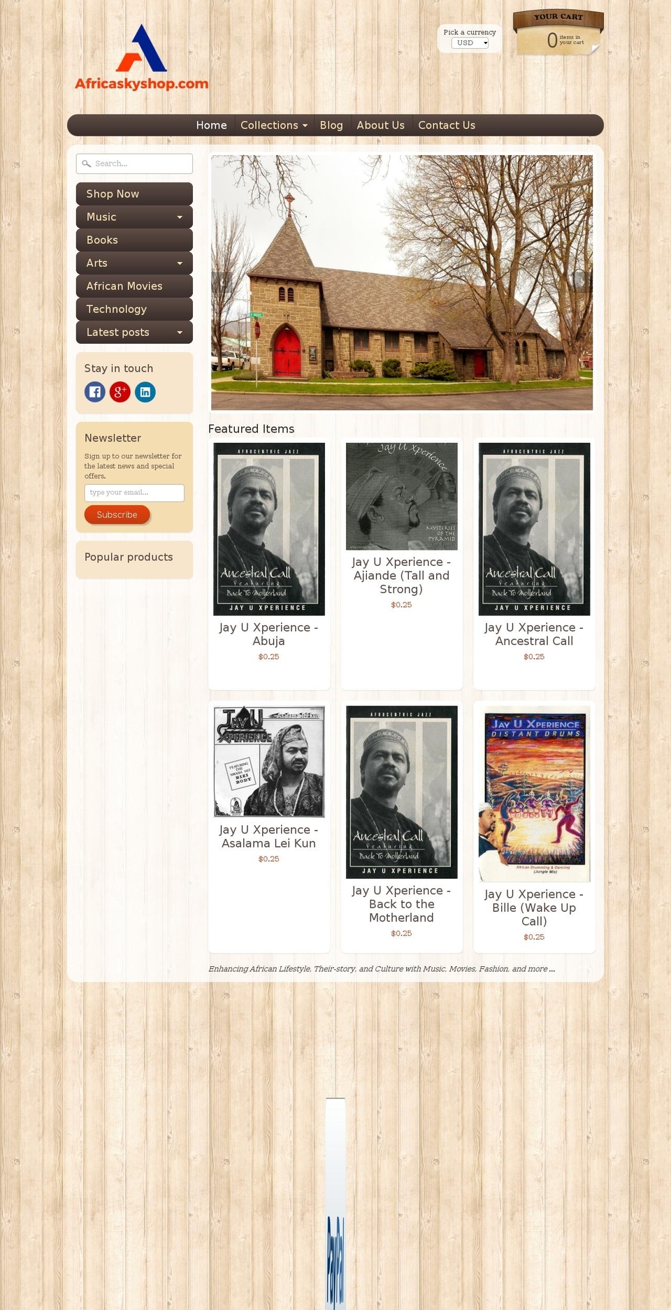 africaskyshop.com shopify website screenshot