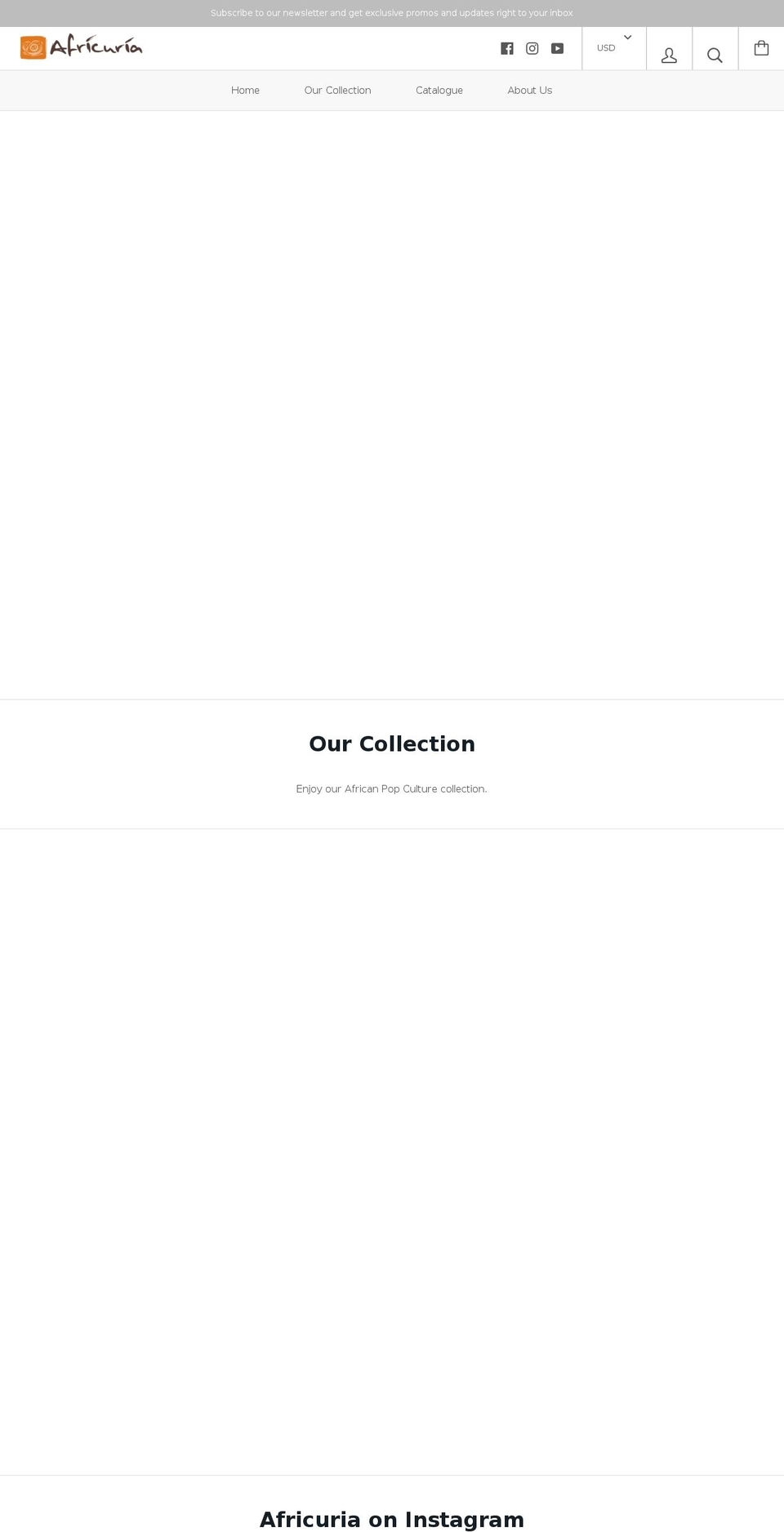 africuria.com — Shopify storefront screenshot