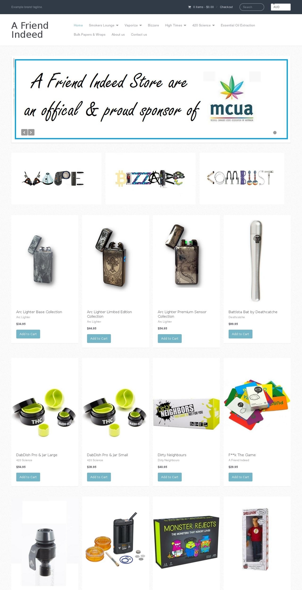 afriendindeedinc.com shopify website screenshot