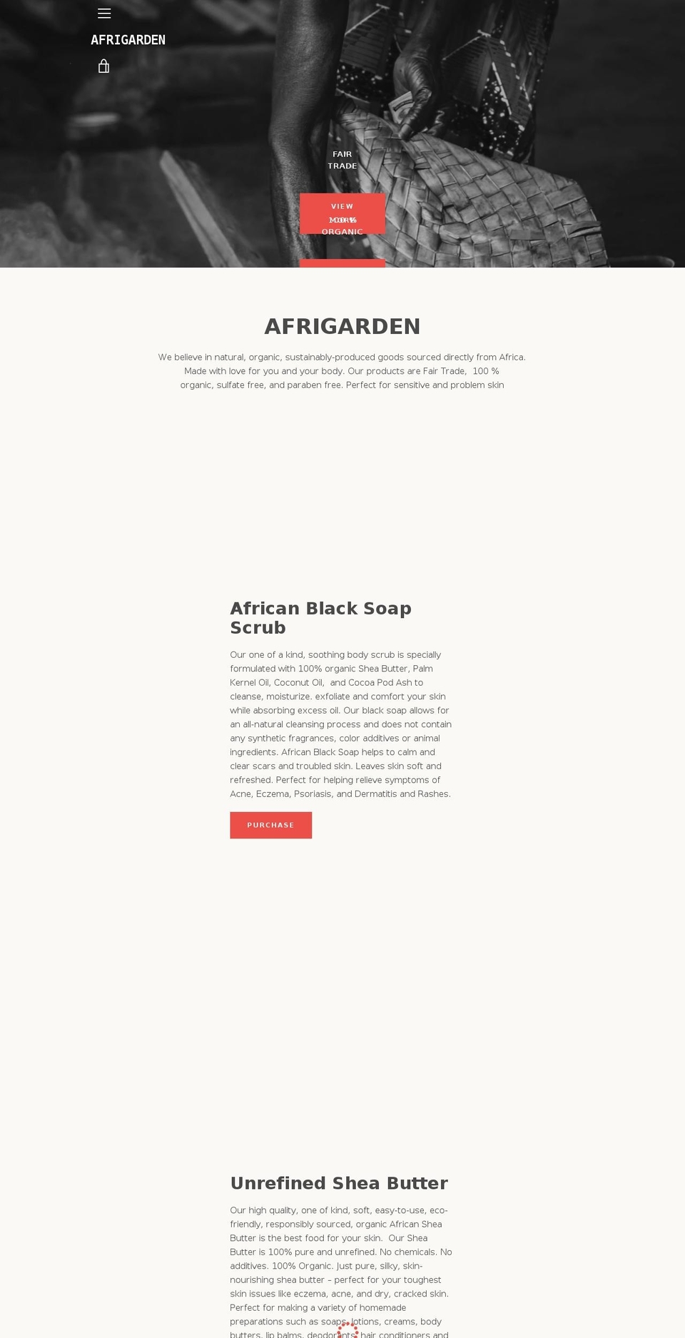 afrigarden.com — Shopify storefront screenshot