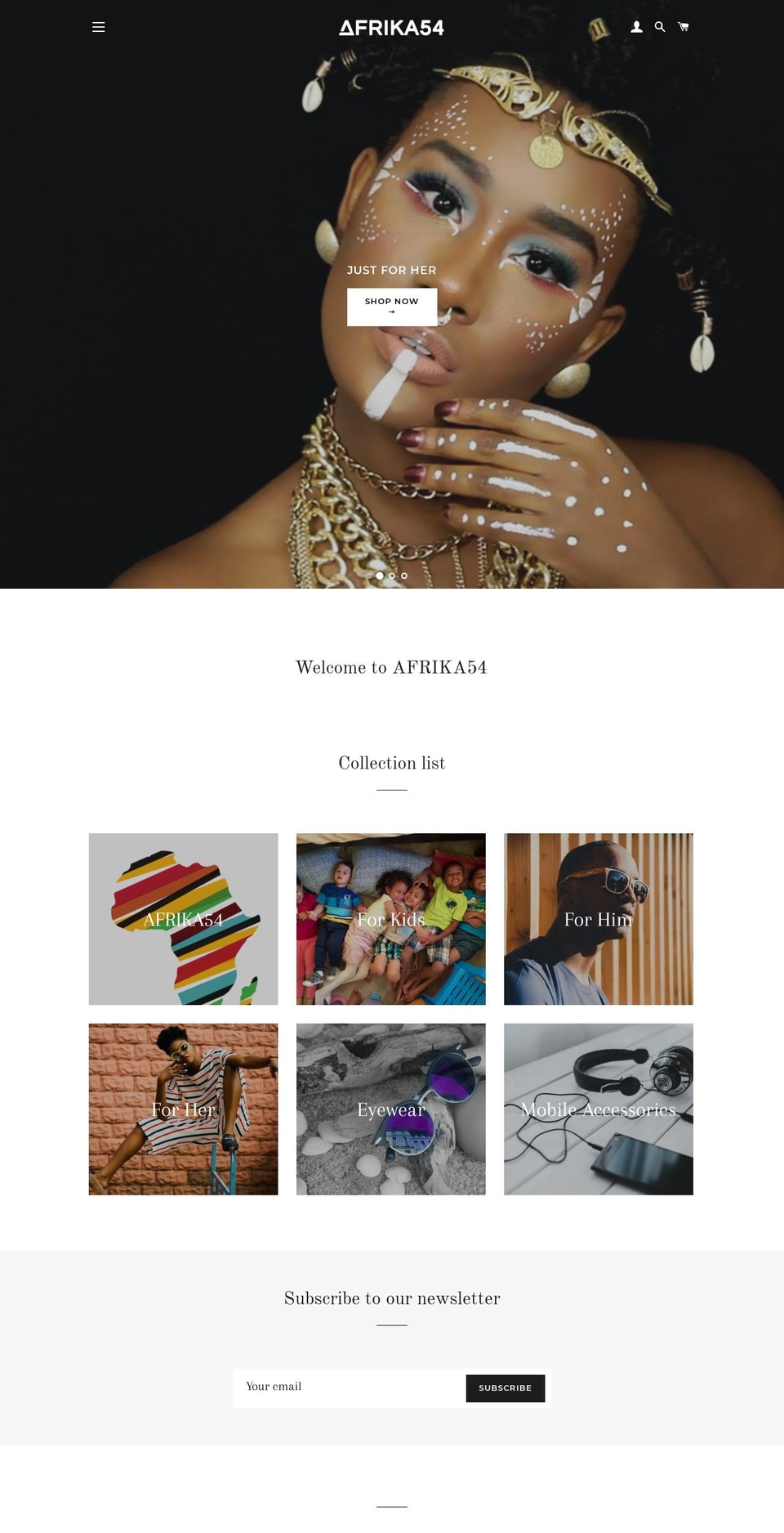 afrika54.com — Shopify storefront screenshot