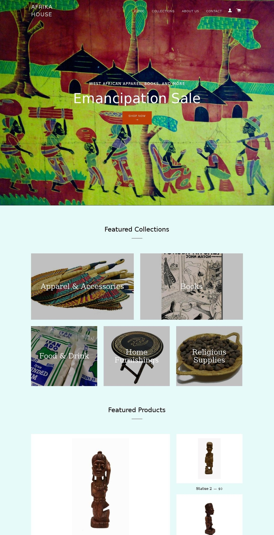 afrikahousett.com shopify website screenshot