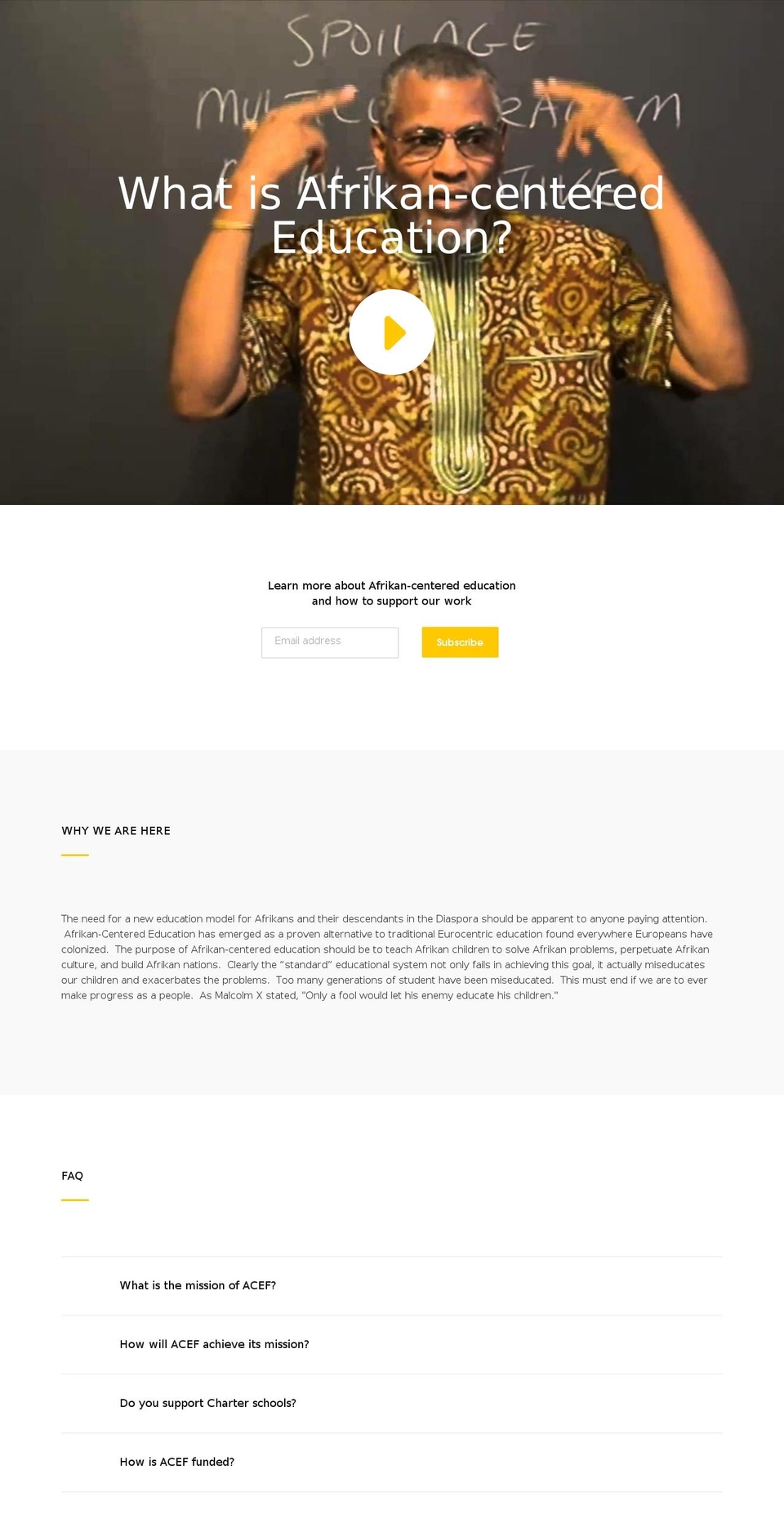 afrikancentered.org shopify website screenshot