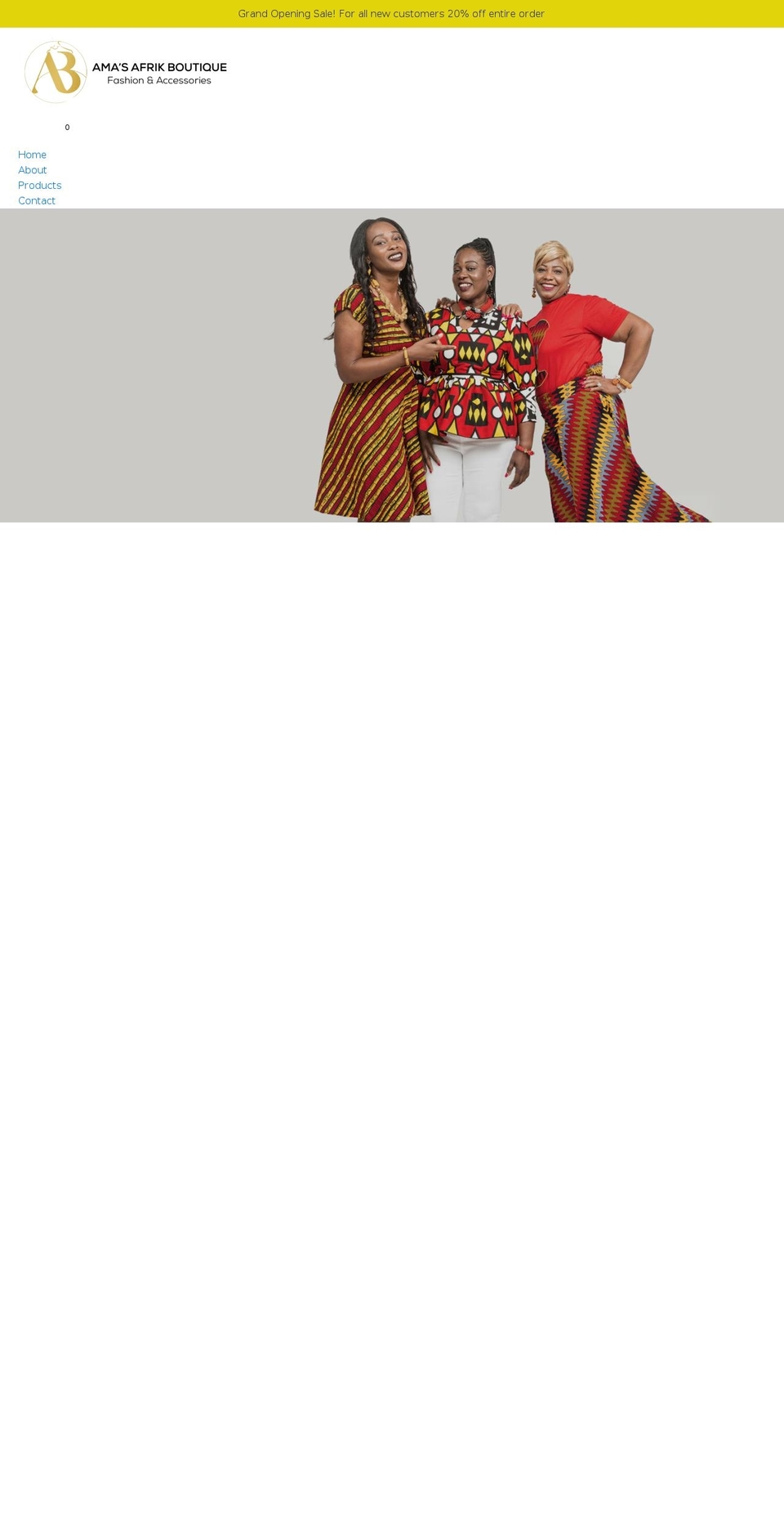 afrikboutique.com — Shopify storefront screenshot