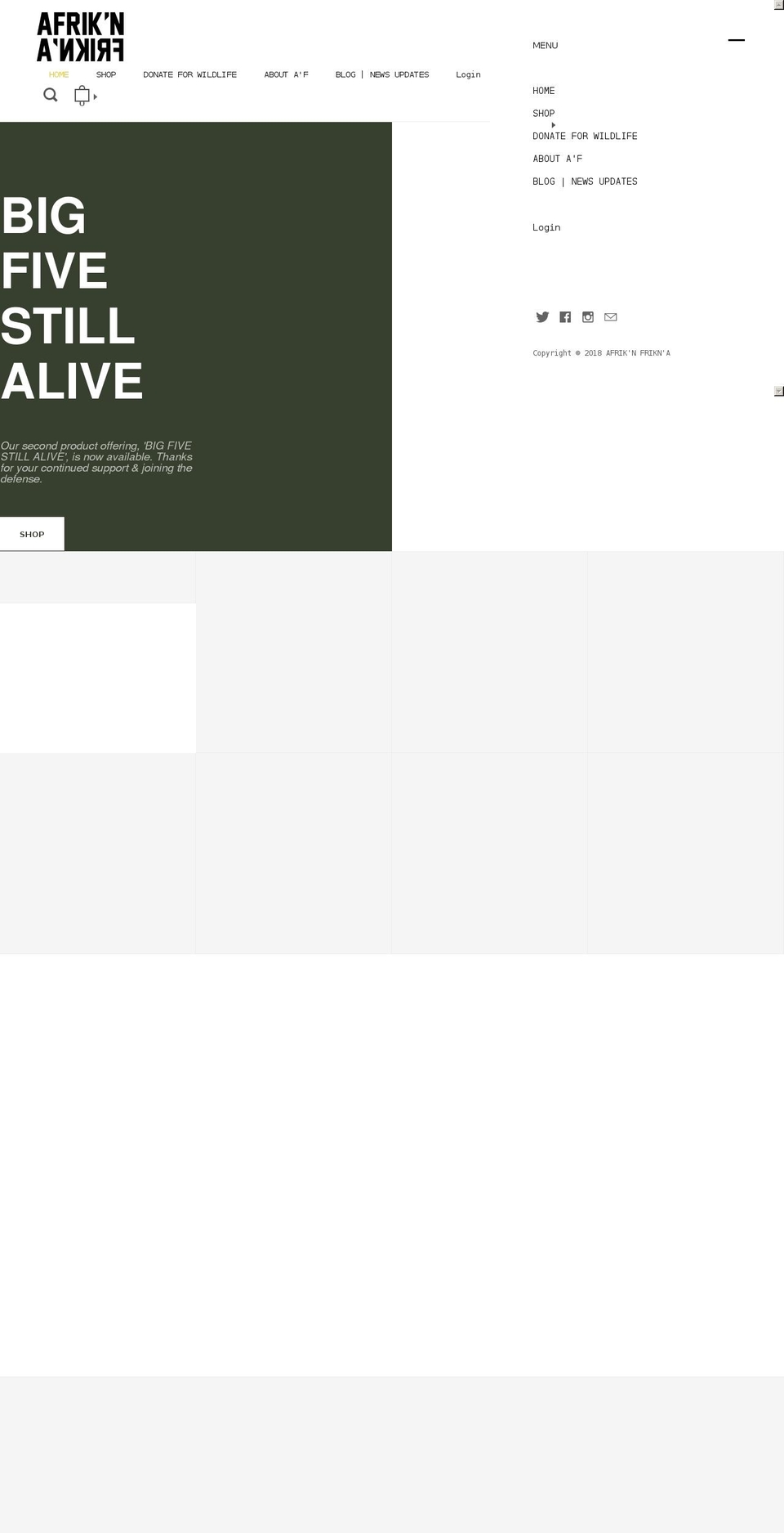 afriknfrikna.com shopify website screenshot
