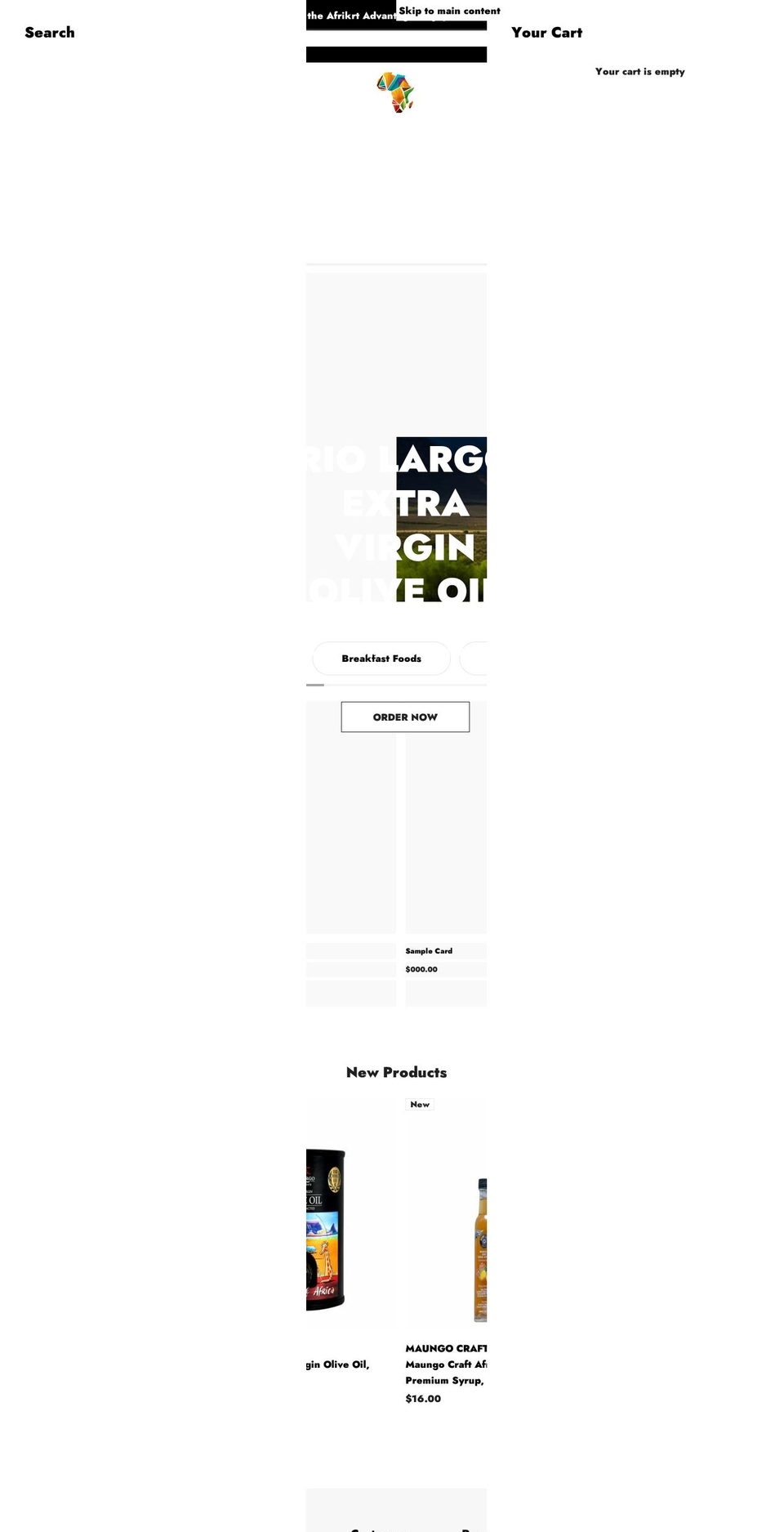 afrikrt.com shopify website screenshot