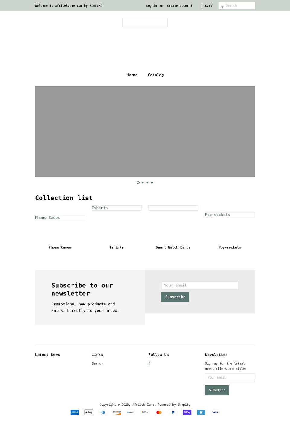 afritekzone.com shopify website screenshot