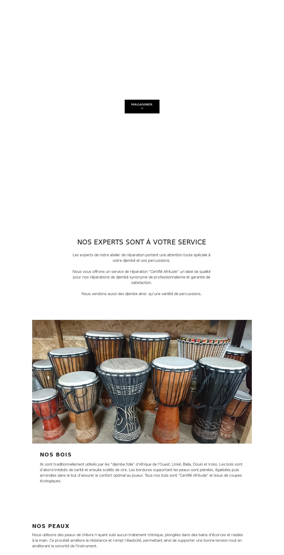 afritude.ca shopify website screenshot