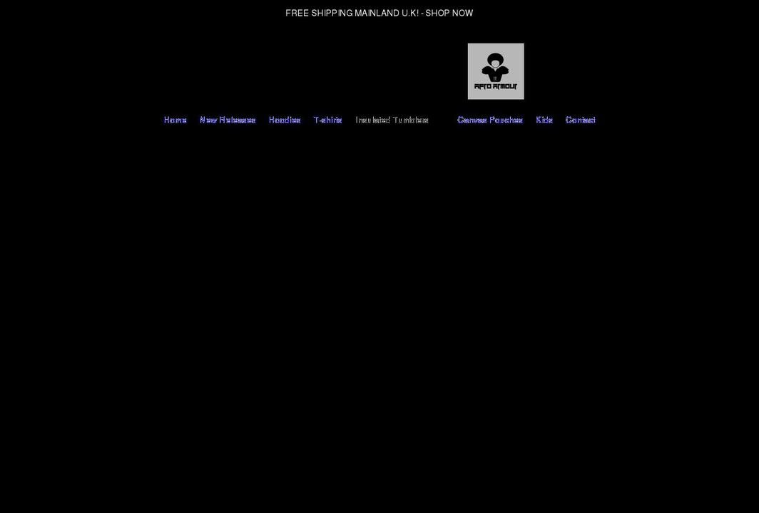 afroarmour.co.uk shopify website screenshot