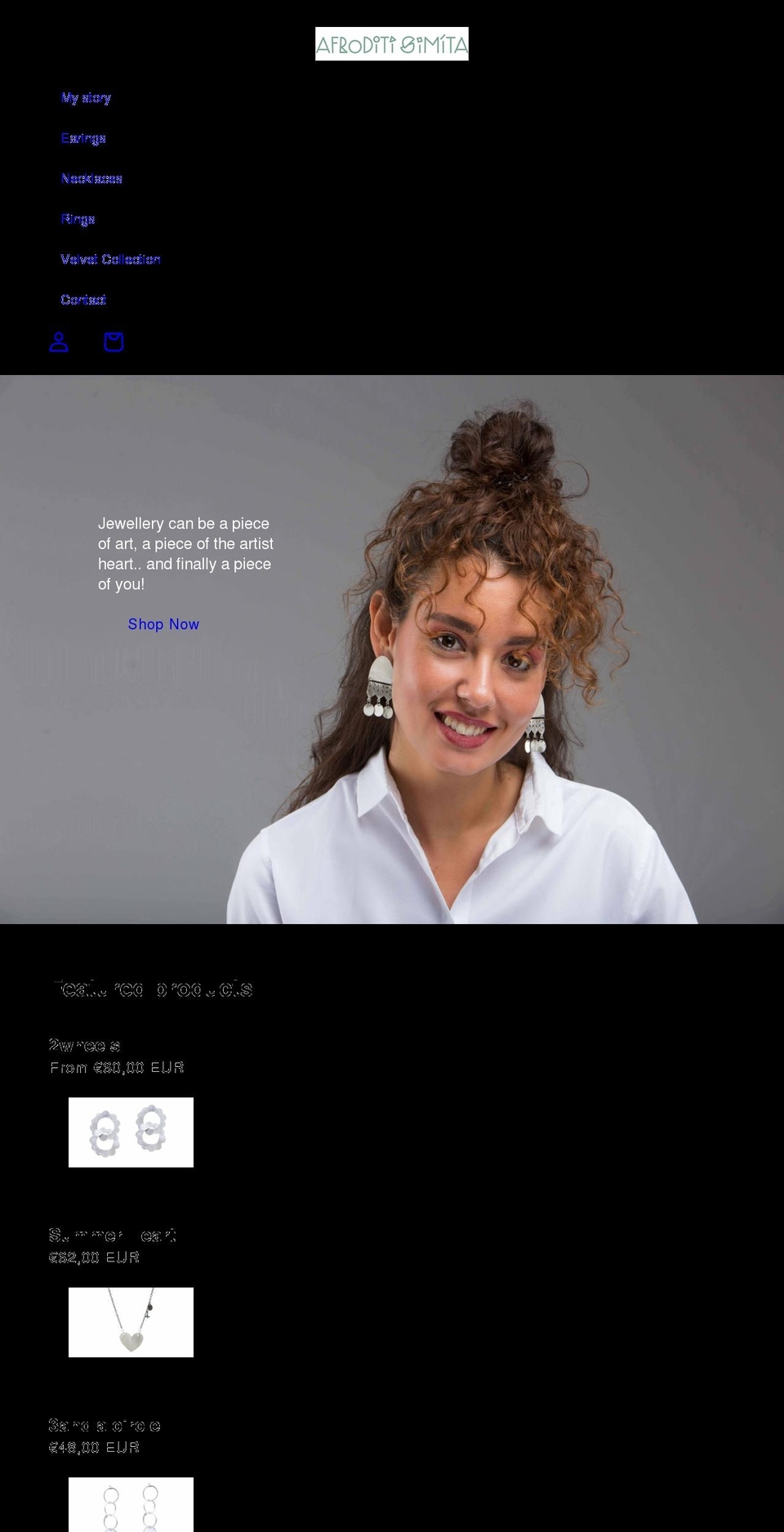 afroditisimita.com shopify website screenshot