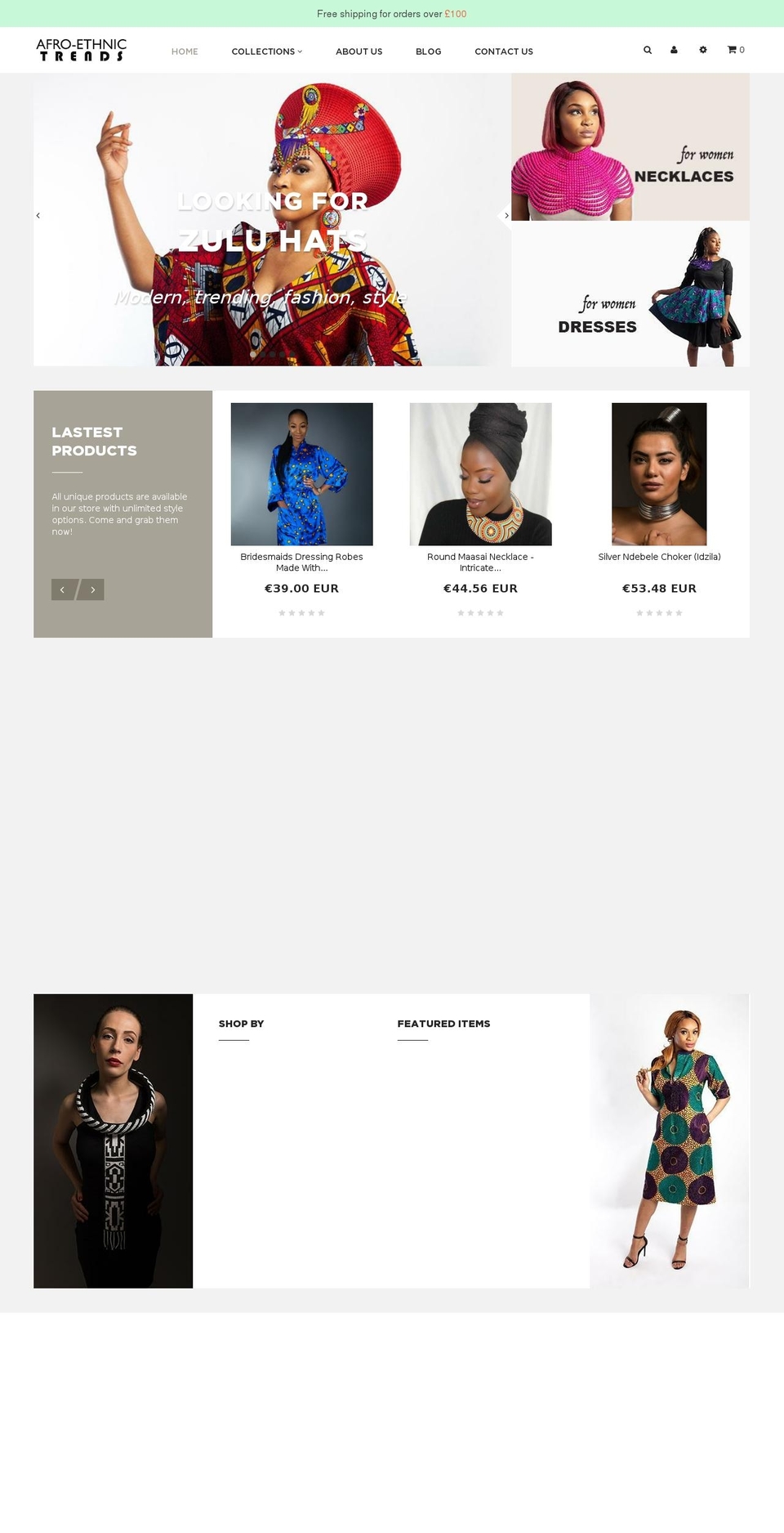 afroethnictrends.com shopify website screenshot