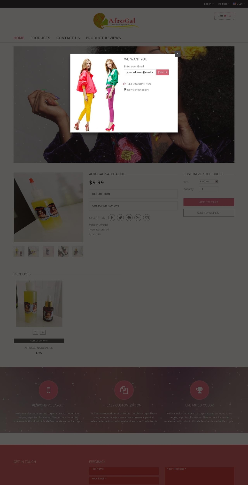 rt-queen-v1-0-5 Shopify theme site example afrogal.com