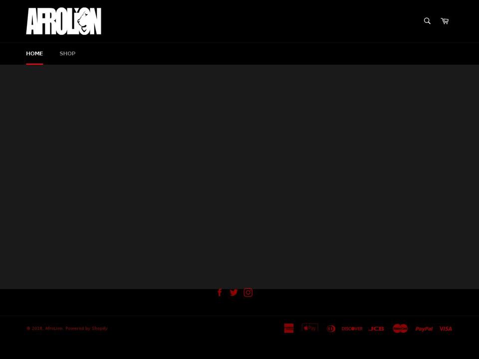 afrolion.com — Shopify storefront screenshot