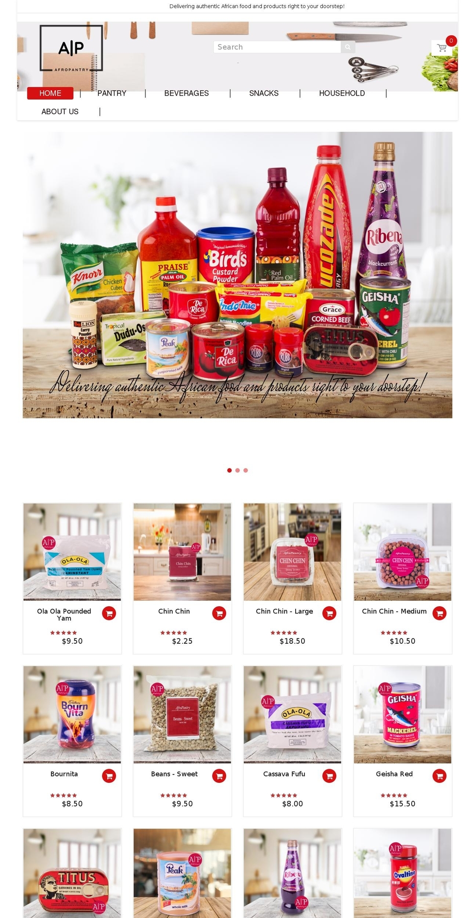 afropantry.com — Shopify storefront screenshot