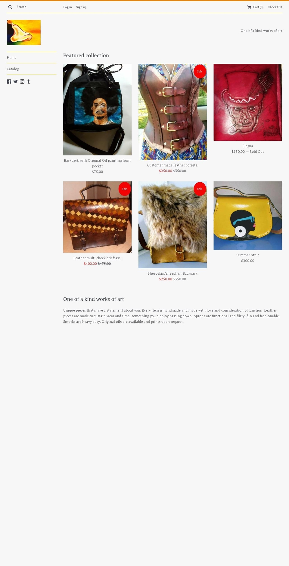 afroricanart.com — Shopify storefront screenshot