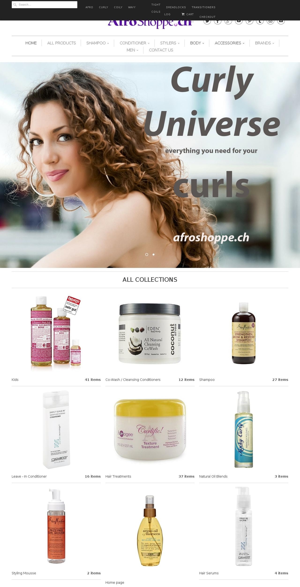 afroshoppe.ch shopify website screenshot