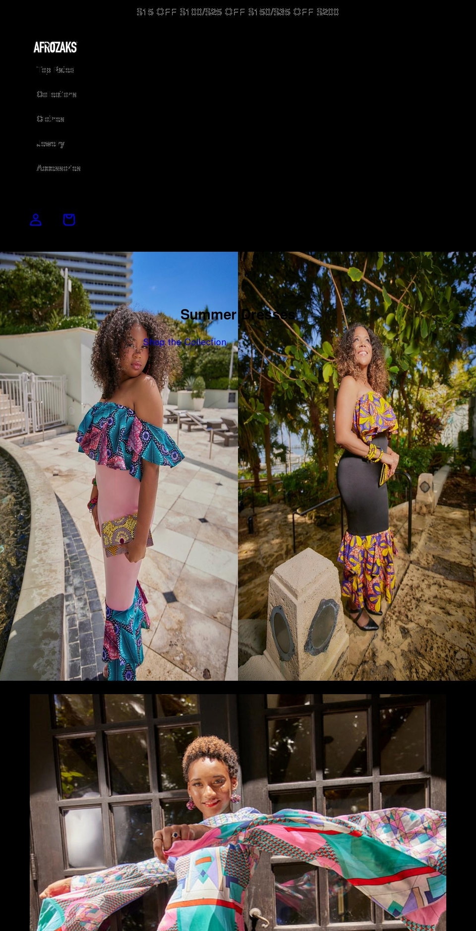 afrozaks.com shopify website screenshot