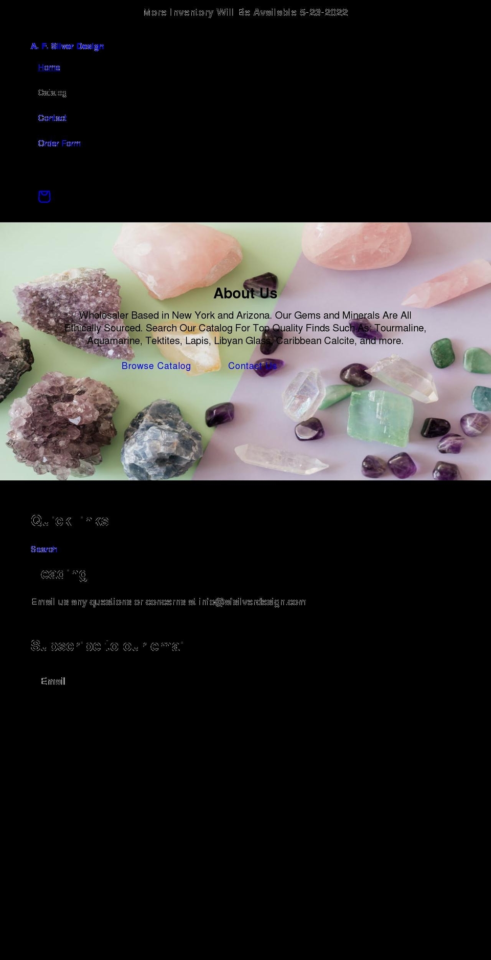 afsilverdesign.com shopify website screenshot