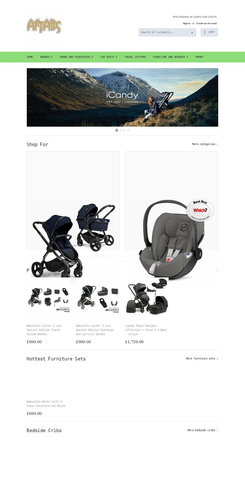 aftabs.co.uk shopify website screenshot